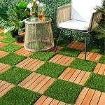 2-SOGA 11 pcs Coffee DIY Wooden Composite Decking Tiles Garden Outdoor Backyard Flooring Home Decor