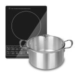 1-SOGA Electric Smart Induction Cooktop and 28cm Stainless Steel Induction Casserole Cookware