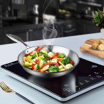 3-SOGA Dual Burners Cooktop Stove 30cm Stainless Steel Induction Casserole and 30cm Fry Pan