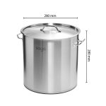 17L Stainless Steel Stockpot 28cm and 28cm Induction Casserole