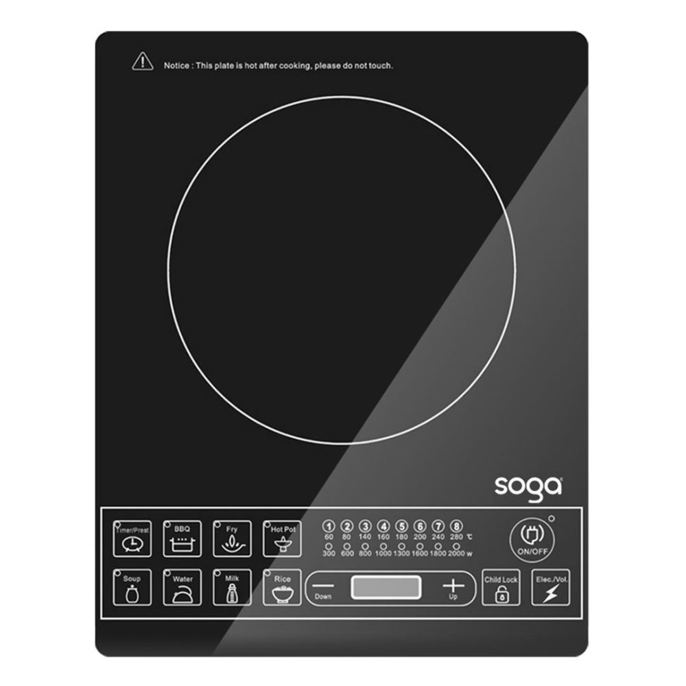 1-SOGA Cooktop Electric Smart Induction Cook Top Portable Kitchen Cooker Cookware