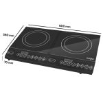 2-SOGA Cooktop Portable Induction LED Electric Double Duo Hot Plate Burners Cooktop Stove