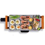 4-SOGA Electric Ceramic BBQ Grill Non-stick Surface Hot Plate for Indoor & Outdoor Stone