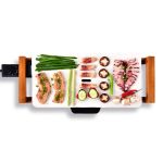 4-SOGA 2X Electric Ceramic BBQ Grill Non-stick Surface Hot Plate for Indoor & Outdoor White