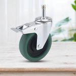 2-SOGA 2X 4" Heavy Duty Polyurethane Swivel Castor Brake Wheels