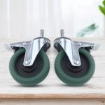 3-SOGA 2X 4" Heavy Duty Polyurethane Swivel Castor Brake Wheels