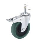 7-SOGA 2X 4" Heavy Duty Polyurethane Swivel Castor Brake Wheels