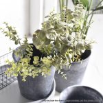 4-SOGA 27cm Weathered Grey Round Resin Plant Flower Pot in Cement Pattern Planter Cachepot for Indoor Home Office