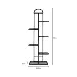 5-SOGA 7 Tier 8 Pots Black Metal Plant Stand Flowerpot Display Shelf Rack Indoor Home Office Decor