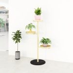 5-SOGA 3 Tier Gold Round Plant Stand Flowerpot Tray Display Living Room Balcony Metal Decorative Shelf