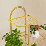 5-SOGA 5 Tier 6 Pots Gold Metal Plant Stand Flowerpot Display Shelf Rack Indoor Home Office Decor