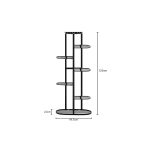 5-SOGA 7 Tier 8 Pots Black Metal Plant Rack Flowerpot Storage Display Stand Holder Home Garden Decor