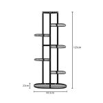 5-SOGA 2X 7 Tier 8 Pots Black Metal Plant Rack Flowerpot Storage Display Stand Holder Home Garden Decor
