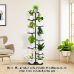 2-SOGA 8 Tier 9 Pots Black Metal Plant Rack Flowerpot Storage Display Stand Holder Home Garden Decor