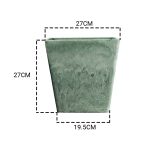 2-SOGA 27cm Green Grey Square Resin Plant Flower Pot in Cement Pattern Planter Cachepot for Indoor Home Office