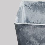 7-SOGA 2X 27cm Weathered Grey Square Resin Plant Flower Pot in Cement Pattern Planter Cachepot for Indoor Home Office