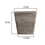 2-SOGA 27cm Sand Grey Square Resin Plant Flower Pot in Cement Pattern Planter Cachepot for Indoor Home Office