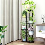 3-SOGA 2X 5 Tier 6 Pots Black Metal Plant Rack Flowerpot Storage Display Stand Holder Home Garden Decor