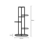 5-SOGA 2X 5 Tier 6 Pots Black Metal Plant Rack Flowerpot Storage Display Stand Holder Home Garden Decor