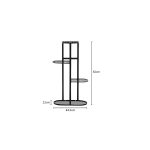 5-SOGA 4 Tier 5 Pots Black Metal Plant Rack Flowerpot Storage Display Stand Holder Home Garden Decor