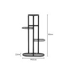 5-SOGA 2X 4 Tier 5 Pots Black Metal Plant Rack Flowerpot Storage Display Stand Holder Home Garden Decor