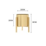 2-SOGA 30CM Gold Metal Plant Stand with Flower Pot Holder Corner Shelving Rack Indoor Display