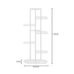 6-SOGA 7 Tier 8 Pots White Metal Plant Rack Flowerpot Storage Display Stand Holder Home Garden Decor