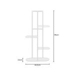 6-SOGA 2X 5 Tier 6 Pots White Metal Plant Rack Flowerpot Storage Display Stand Holder Home Garden Decor