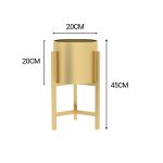 2-SOGA 2X 45CM Gold Metal Plant Stand with Flower Pot Holder Corner Shelving Rack Indoor Display