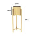2-SOGA 2X 60cm Gold Metal Plant Stand with Flower Pot Holder Corner Shelving Rack Indoor Display