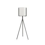 1-SOGA 70cm Tripod Flower Pot Plant Stand with White Flowerpot Holder Rack Indoor Display