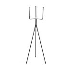 4-SOGA 70cm Tripod Flower Pot Plant Stand with White Flowerpot Holder Rack Indoor Display
