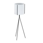 3-SOGA 2X 70cm Tripod Flower Pot Plant Stand with White Flowerpot Holder Rack Indoor Display