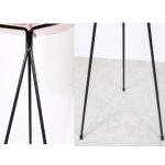 5-SOGA 4X 70cm Tripod Flower Pot Plant Stand with Pink Flowerpot Holder Rack Indoor Display