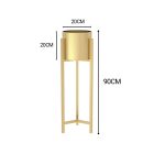 2-SOGA 4X 90cm Gold Metal Plant Stand with Flower Pot Holder Corner Shelving Rack Indoor Display