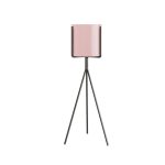 1-SOGA 80cm Tripod Flower Pot Plant Stand with Pink Flowerpot Holder Rack Indoor Display