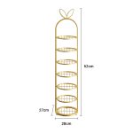 7-SOGA 7 Tier Bunny Ears Shape Gold Plated Metal Shoe Organizer Space Saving Portable Footwear Storage Shelf
