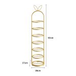 7-SOGA 2X 7 Tier Bunny Ears Shape  Gold Plated Metal Shoe Organizer Space Saving Portable Footwear Storage Shelf