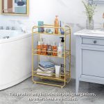 2-SOGA 3 Tier Rectangular Bathroom Shelf Multifunctional Storage Display Rack Organiser