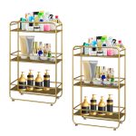1-SOGA 2X 3 Tier Rectangular Bathroom Shelf Multifunctional Storage Display Rack Organiser