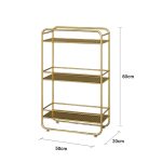 6-SOGA 2X 3 Tier Rectangular Bathroom Shelf Multifunctional Storage Display Rack Organiser