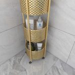 5-SOGA 3 Tier Bathroom Shelf Multifunctional Storage Display Rack Organiser with wheels