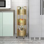2-SOGA 2X 3 Tier Bathroom Shelf Multifunctional Storage Display Rack Organiser with wheels
