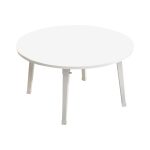 1-SOGA White Portable Floor Table Small Round Space-Saving Mini Desk Home Decor