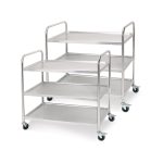 1-SOGA 2X 3 Tier 85x45x90cm Stainless Steel Kitchen Dinning Food Cart Trolley Utility Size Medium