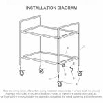8-SOGA 2 Tier 95x50x95cm Stainless Steel Kitchen Dining Food Cart Trolley Utility Large