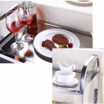 4-SOGA 2 Tier 85x45x90cm Stainless Steel Kitchen Dining Food Cart Trolley Utility Medium