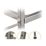 5-SOGA 2X 2 Tier 85x45x90cm Stainless Steel Kitchen Dining Food Cart Trolley Utility Medium