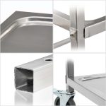 7-SOGA 4 Tier 950x500x1220 Stainless Steel Kitchen Dining Food Cart Trolley Utility