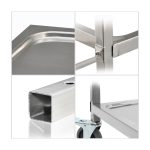 7-SOGA 2X 4 Tier 950x500x1220 Stainless Steel Kitchen Dining Food Cart Trolley Utility